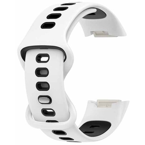INF Silicone Replacement Band Compatible with Fitbit Charge6 and Charge5 &ndash; Two-Tone Sport Strap Black&White, (5000264041) Cene