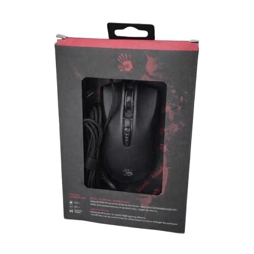 A4Tech Outlet A4-ES5 Bloody Gejmerski opt. mis, 1000Hz/1000-3200Dpi, Black USB 125mm Slike