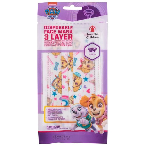 Nickelodeon Paw Patrol Skye za&scaron;titna maska 3 kom za djecu Cijene