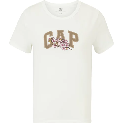 Gap Petite Majica svetlo rjava / roza / črna / bela