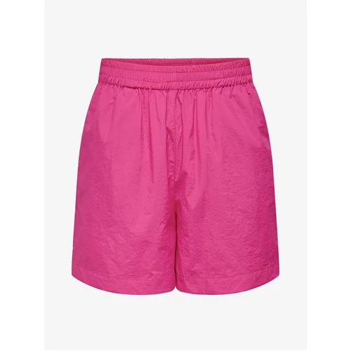 Only Dark pink Womens Rustle Shorts Nellie - Women