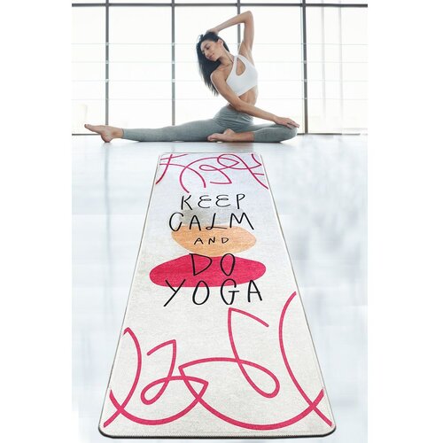  Vitalna i živahna prostirka za jogu Keep Calm Do Yoga, 60x200cm, &scaron;arena Cijene