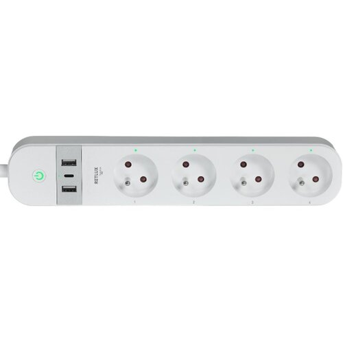 Retlux Pametni produžni kabl sa prekidačem 4Z + 2xUSB-A+1xUSB-C 1,5m Wi-Fi Tuya Slike