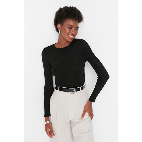 Trendyol Black Crew Neck Knitwear Sweater Slike