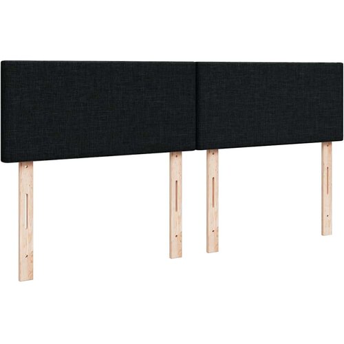 VidaXL otomanski okvir kreveta s madracem crni 140x200cm od tkanine Slike