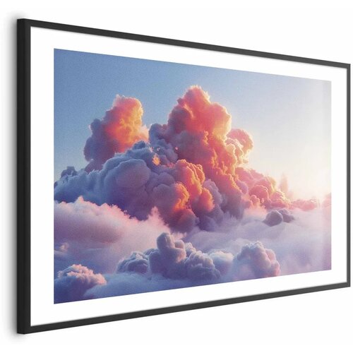  Plakat Dusk Spectacle: Clouds in Shades of Pink and Purple 30x21 Crni okvir s margom Cijene
