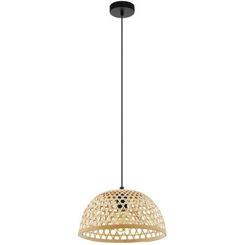 Eglo Claverdon viseća lampa E27, &amp;Oslash;37 cm, crna/pleteno drvo, 43253 Slike
