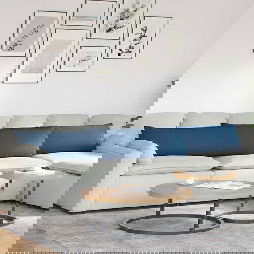 vidaXL jastučići za sofu 2 pcs plava 200 x 40 cm tkanina Cene