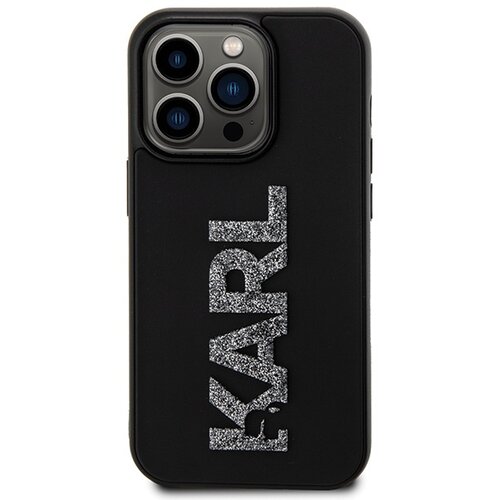  Originalna torbica KARL LAGERFELD Hardcase KLHCP15X3DMBKCK za iPhone 15 PRO MAX (3D Logo Glitter / crna) Slike