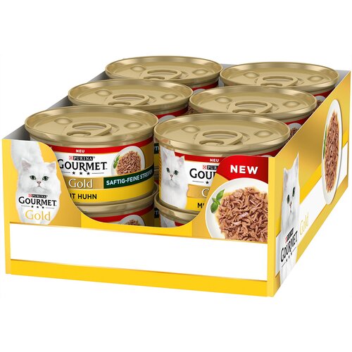 Gourmet Varčno pakiranje: Gold fini sočni trakci 24 x 85 g - Piščanec Cene