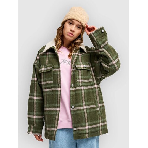 Roxy Passage Of Time Fleece Jacket oil green chalet plaid Cijene