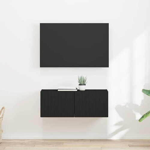 TV zidni ormar 2 pcs Crna 39 x 31 x 29,5 cm Konstruirano drvo Cene