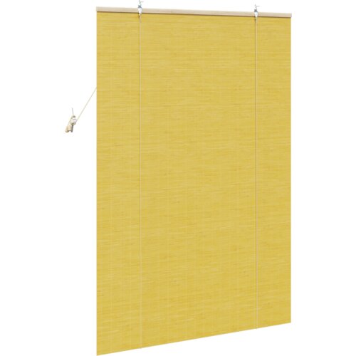 VidaXL Zavjese i sjenila sa zavjesama Žuta 100 x 160 cm bambus Slike