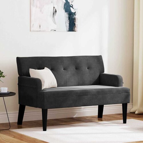 vidaXL Chesterfield klupa Crna 112 x 65.5 x 75 cm Bar&scaron;un Cijene