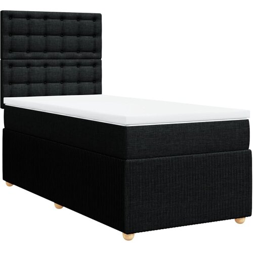 Maison Chic Box spring postelja - Vzmetna postelja z vzmetnico črna 90x200 cm blago SL23760, (21880154) Cene
