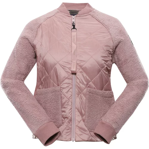 NAX Women's quilted jacket OKEGA pale mauve