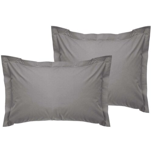  De Dark Grey Dark Grey Oxford Satin Pillowcase Set (2 Pieces) (EU) (IT) Cene