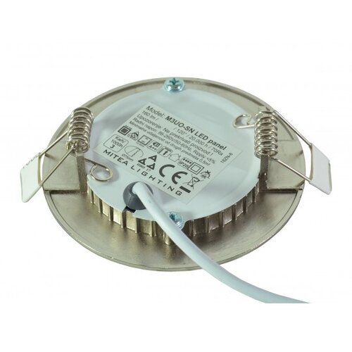 Mitea Lighting M3UO-SN 3W 3000K saten nikl ugradni okrugli led panel Slike