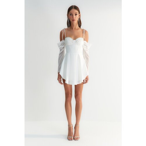 Trendyol Dress - Ecru - Skater Slike