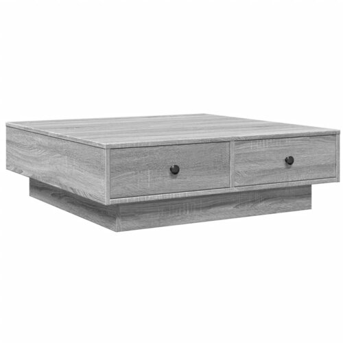 VidaXL Klubska mizica siva sonoma 90x90x28 cm inženirski les, (21298510) Slike