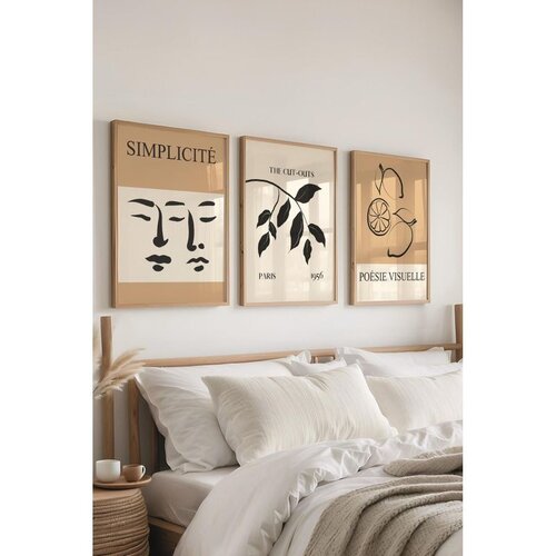 WALLXPERT Č-300386 - 3040 set dekorativnih slika u više boja (3 komada) Cene