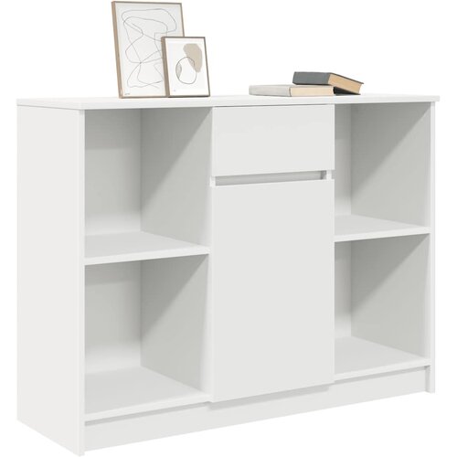  Komoda s ladicama bijela 101x35x76 cm konstruirano drvo Slike