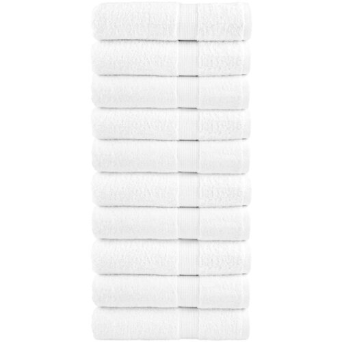 VidaXL Premium brisače 10 kosov bela 70x140 cm 600 g/m2 100 % bombaž Slike