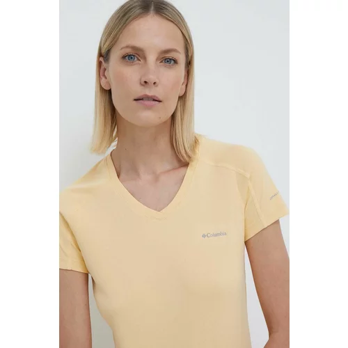 Columbia Športna kratka majica Zero Rules rumena barva