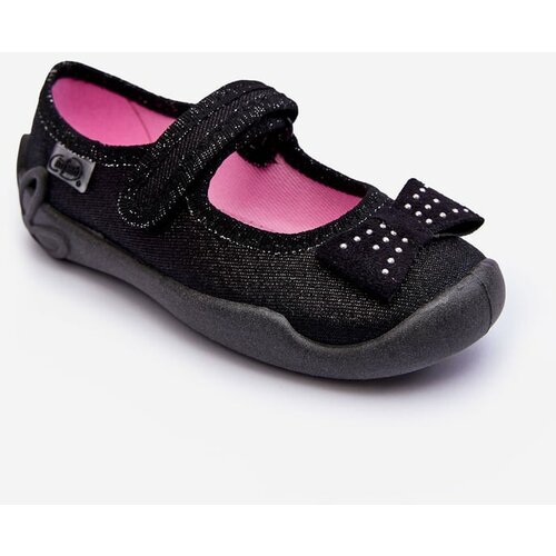 Kesi Children's slippers Ballerinas with Cockade Befado 114X240 Black Cene