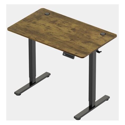 Vonhaus Adjustable Height Desk 100 &amp;times; 60 cm &amp;ndash; Walnut Top, Black Base, USB-C Slike