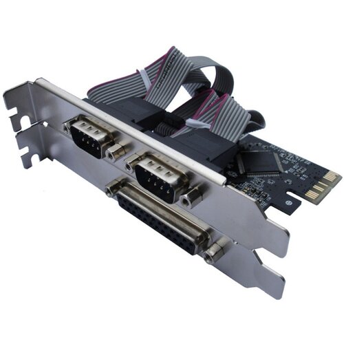 Asonic PCIE 2x ser. (RS232), 1x paralel port, + LP Slike
