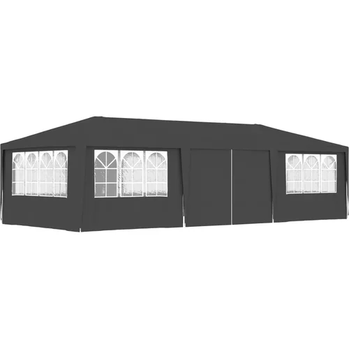 vidaXL Profesionalni šator za zabave 4 x 9 m antracit 90 g/m²