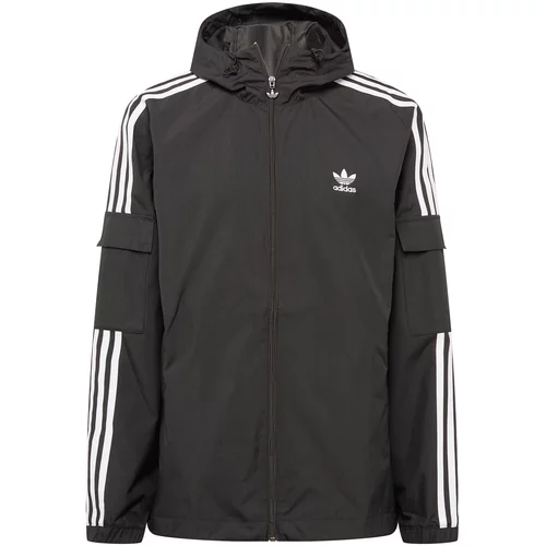 Adidas Prehodna jakna 'Adicolor' črna / bela