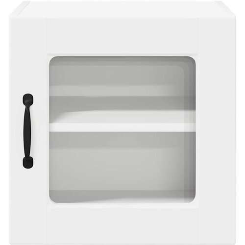 Zidni stakleni ormarić 2 pcs Bijelo 40 x 31 x 40 cm Slike