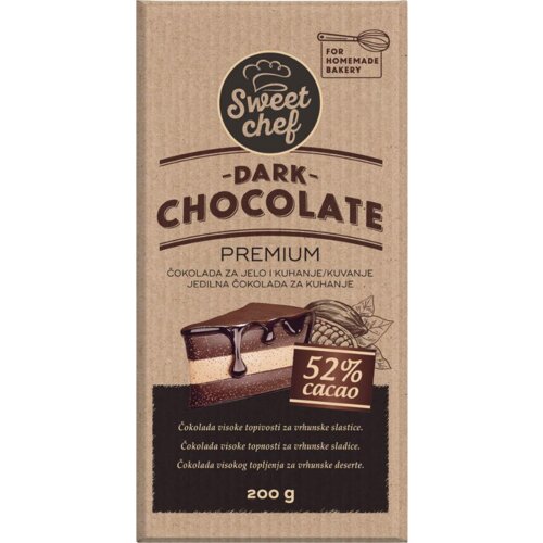  Čokolada SWEET CHEF za kuvanje 52% kakao 200g Slike