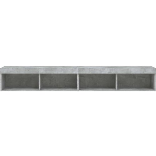 vidaXL TV omarica z LED lučkami 2 kosa betonsko siva 100x30x30 cm Cene