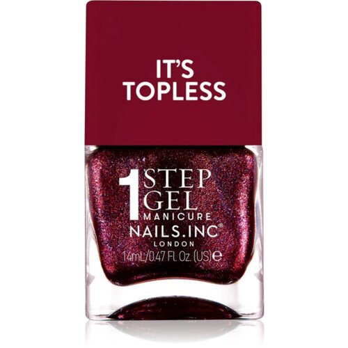 Nails Inc. It&amp;rsquo;s Topless gel lak za nohte za dolgoobstojen učinek odtenek Scarlett 14 ml Slike