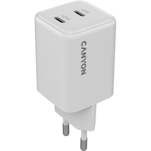 Canyon charger CU45CC GaN 45W 2xPD EU White Slike