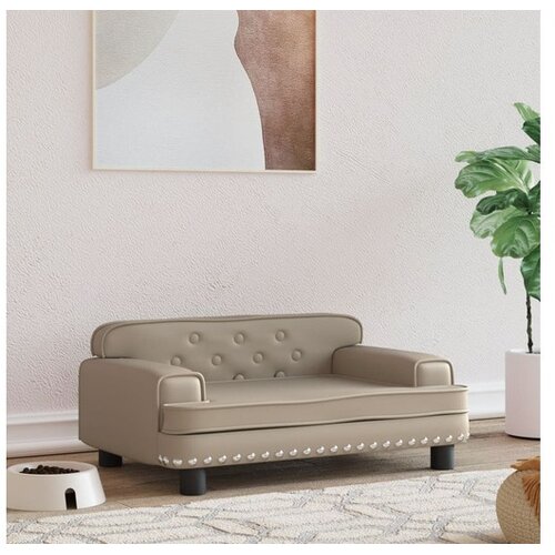 vidaXL Krevet za pse cappuccina 70 x 45 x 30 cm od umjetne kože Cijene