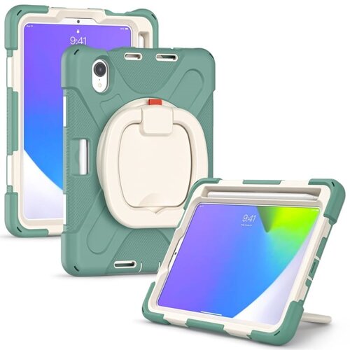 JTech Ovitek za tablico iPad Mini 6 z vrtljivim stojalom Armoured Green, (22025418) Cene