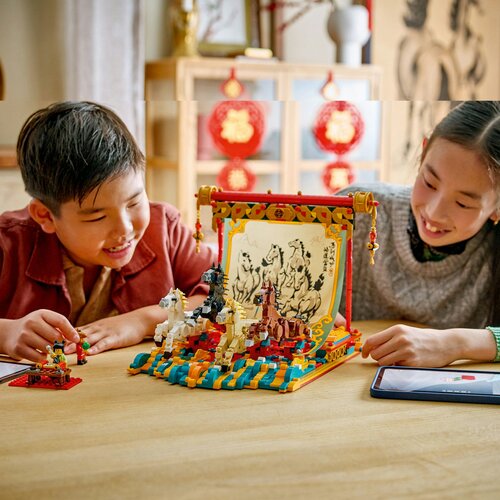 Lego chinese festivals - platno s konjima u galopu (80119) Slike