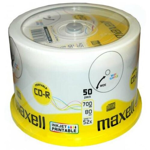 Maxell CD-R 700MB 52X, 50 na osi printable Cene