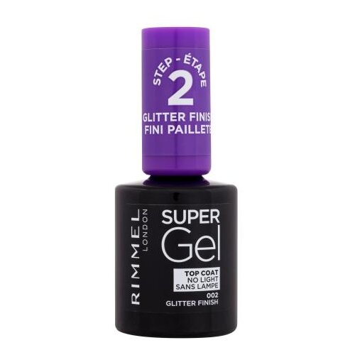 Rimmel London Super Gel Top Coat gel nadlak za nokte 12 ml Nijansa 002 glitter finish Cijene