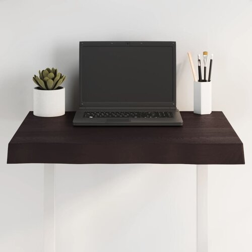 VidaXL Stolna ploča tamnosmeđa 60x50x(2-6) cm obrađena hrastovina Slike