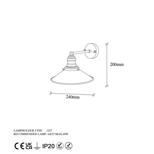 Opviq lights Zidna lampa Conical 12196 Slike