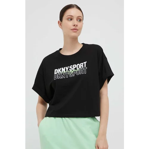 Dkny Pamučna majica boja: crna