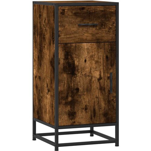Maison Chic Komoda - Predalnik dimljeni hrast 35,5x35x76 cm inženirski les in kovina, (21721324) Cene