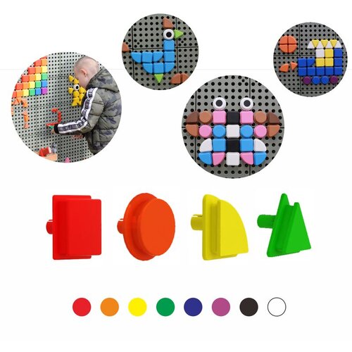  Masterkidz geometrijski elementi 8 boja, 256 komada, pribor za STEM tablice Slike