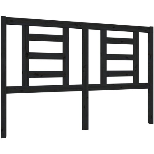 Maison Chic posteljno vzglavje - vzglavna omarica - nočna omarica črno 146x4x100 cm trdna borovina, (21705990) Slike