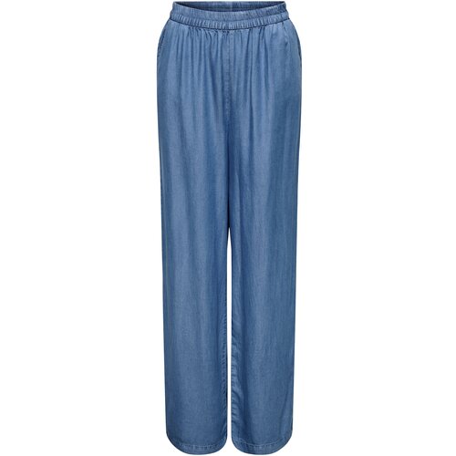 Only Lahkotne hlače &amp;amp; Harem hlače ONLCHARIS LIFE HW PULL-UP PANT CCWVN 15337938 Modra Slike